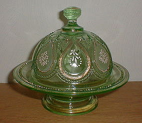 SCROLL with ACANTHUS Footed Butter/Cheese Dish