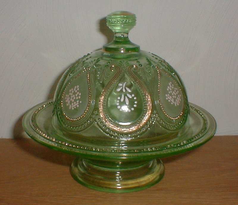 SCROLL with ACANTHUS Footed Butter/Cheese Dish