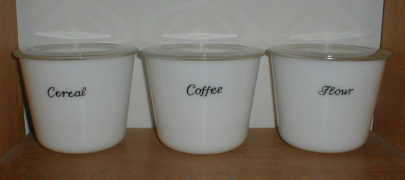 McKee 40 oz. Canisters - White - Coffee, Cereal &amp; Flour