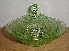 Green ROYAL LACE Butter Dish
