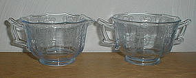 CLEO Willow Blue Footed Creamer & Sugar
