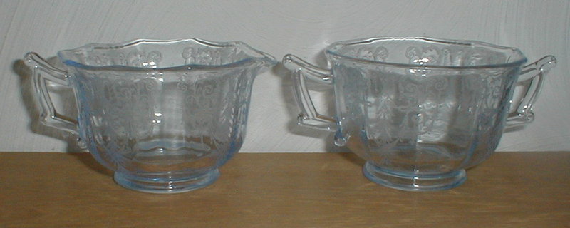 CLEO Willow Blue Footed Creamer &amp; Sugar