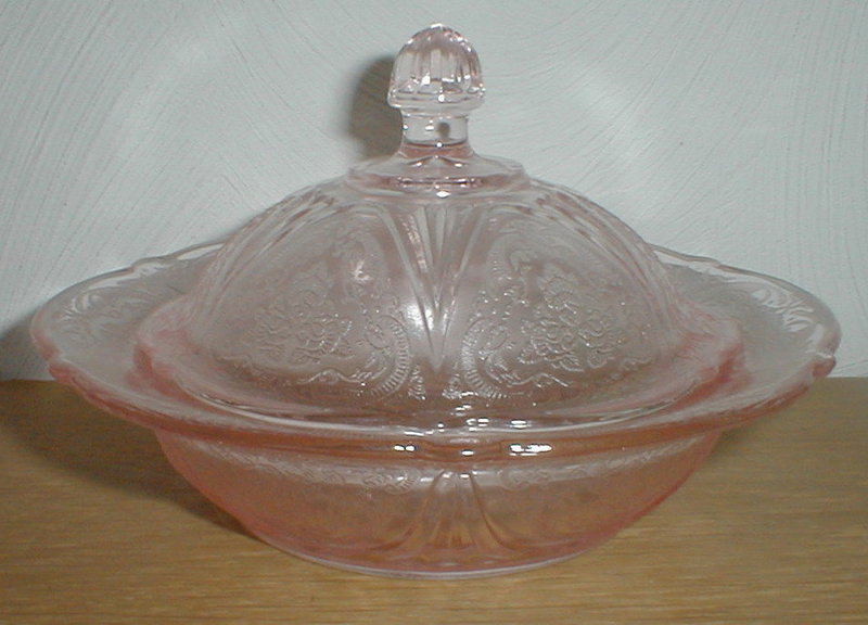 Pink ROYAL LACE Butter Dish