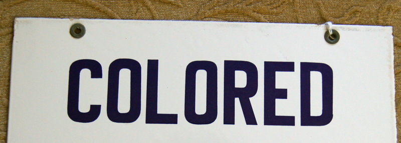 1930s JIM CROW Segregation COLORED REST ROOM Sign