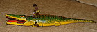 1930s Tin J CHEIN Wind-up Toy ALLIGATOR BLACK NATIVE