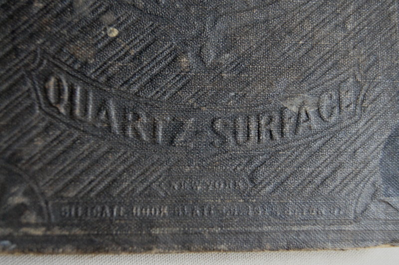 Extremely RARE 19thC Portable School Silica Book Slate