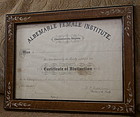 1885 School Certificate Albemarle Female Institute Charlottesville VA