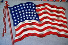 C1920s Colorful DoubleSided Felt USA Flag Tobacco Advertising FreeGift