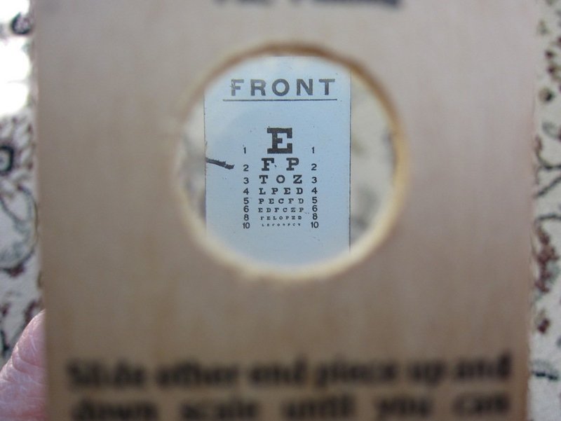 Clever 1920s Eye Tester Exam Chart for Home Use Ophthalmology