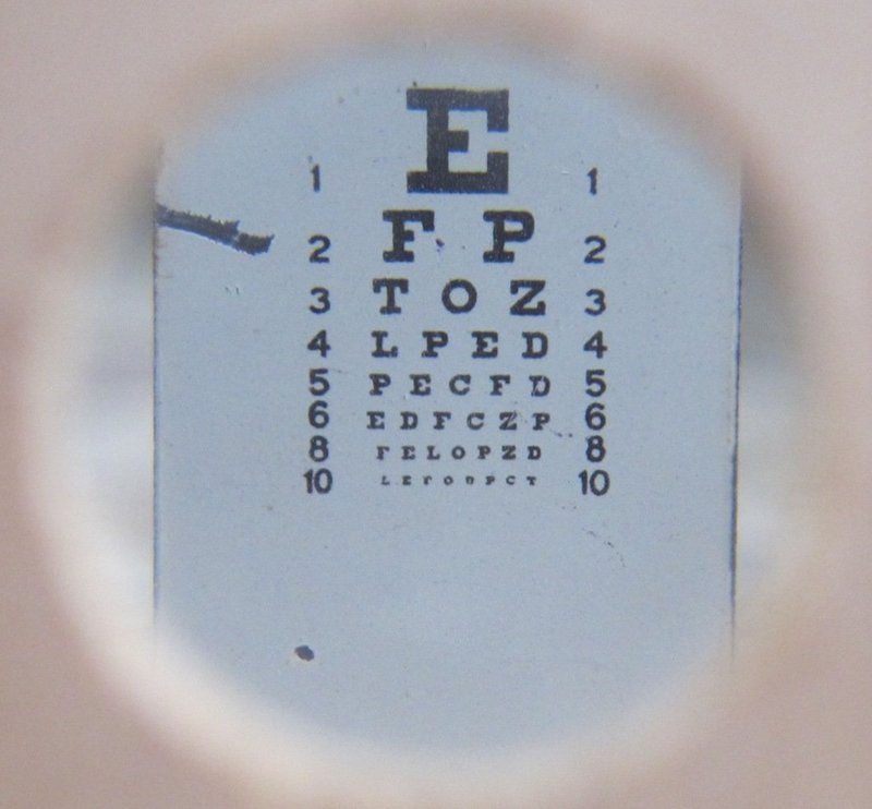 Clever 1920s Eye Tester Exam Chart for Home Use Ophthalmology