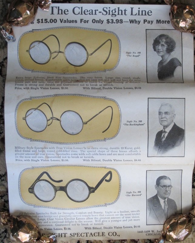 Clever 1920s Eye Tester Exam Chart for Home Use Ophthalmology