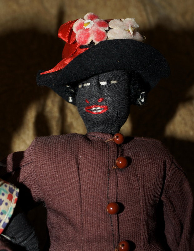 1930 Alabama WPA 2Folk Black Cloth Dolls Fisherman Lady