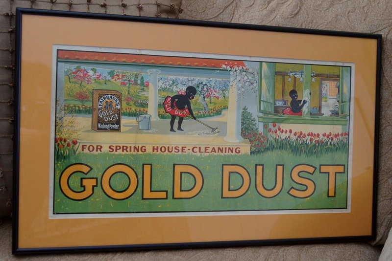 RARE 1921 GOLD DUST TWINS Washing Powder Trolley Sign