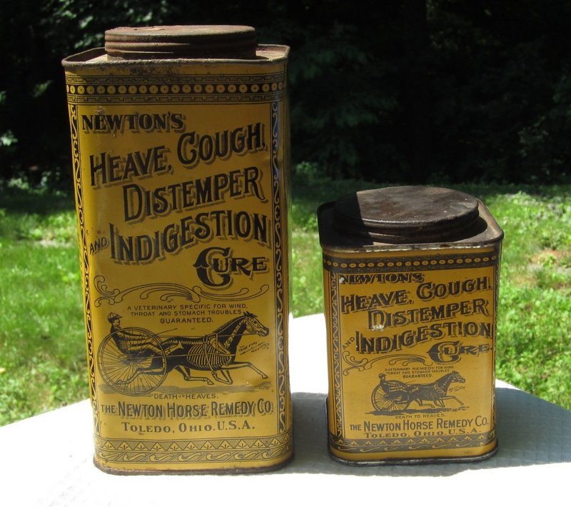 Rare Veterinary Horse Remedy Cure Tin Great Graphics