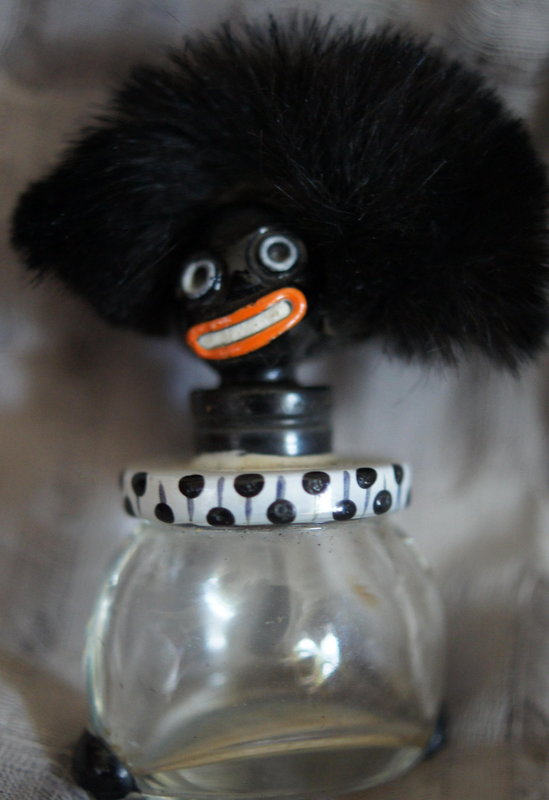 1920s VIGNY France Negro Golliwogg Perfume Bottle + Box