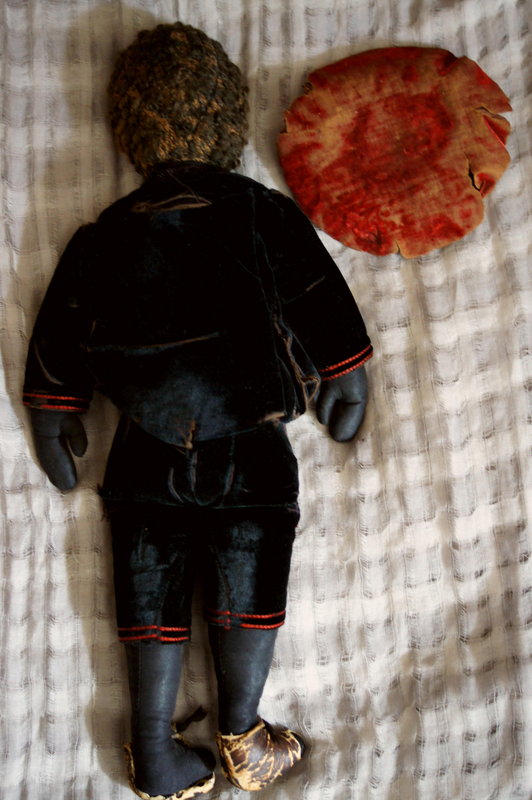 C1900 Black Folk Art Cloth Doll in Shakespeare Costume