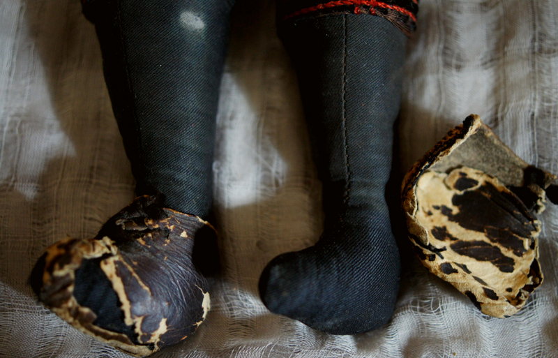 C1900 Black Folk Art Cloth Doll in Shakespeare Costume