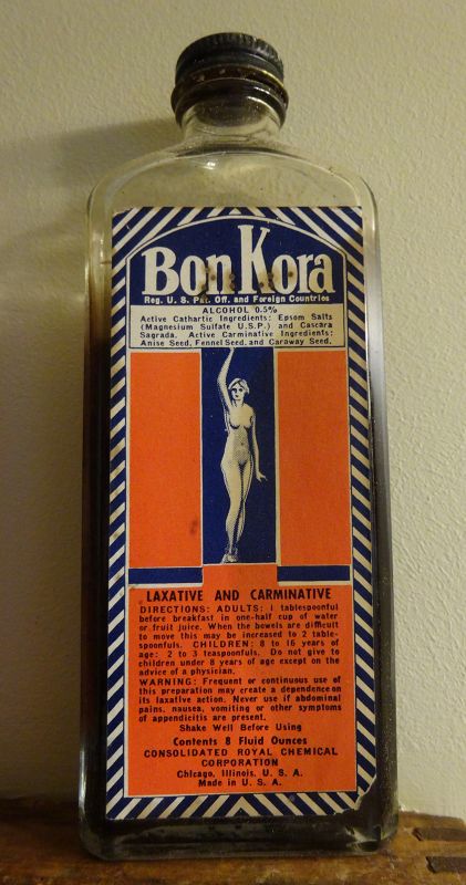 1930s BonKora Patent Medicine NOS with Nude Female Image forWeightLoss