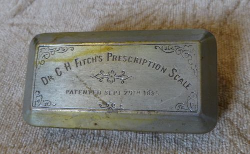 Dr. Fitch's 1885 Prescription Pharmacy Drugstore Scale #1