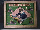 1950s Miniature Toy Wood Architectural Building Blocks Baby Boomer Era