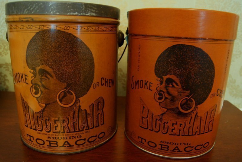 Black Americana 1949 BIGGER HAIR Tobacco Tin Formerly Nigger Hair