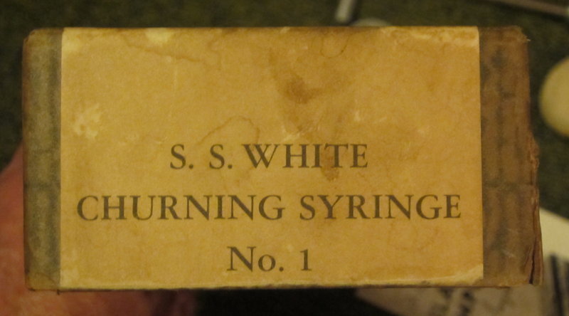 SS White 1923 Dental Denture Churning Syringe w/Box