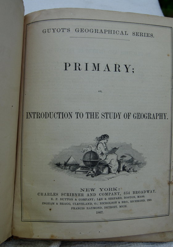 1867 Guyot Intro to Geography Book Primary School