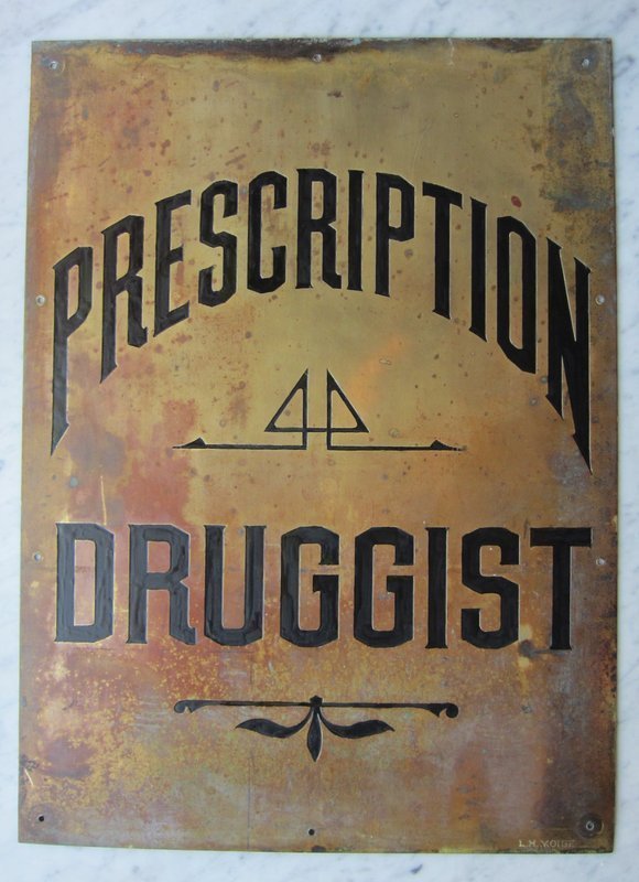Terrific Pharmacy Drug Store Prescription Druggist Sign