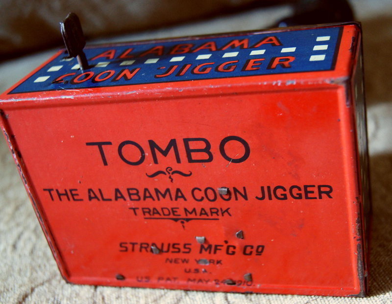 1910 Strauss Black Alabama Coon Jigger Wind Up Tin Toy
