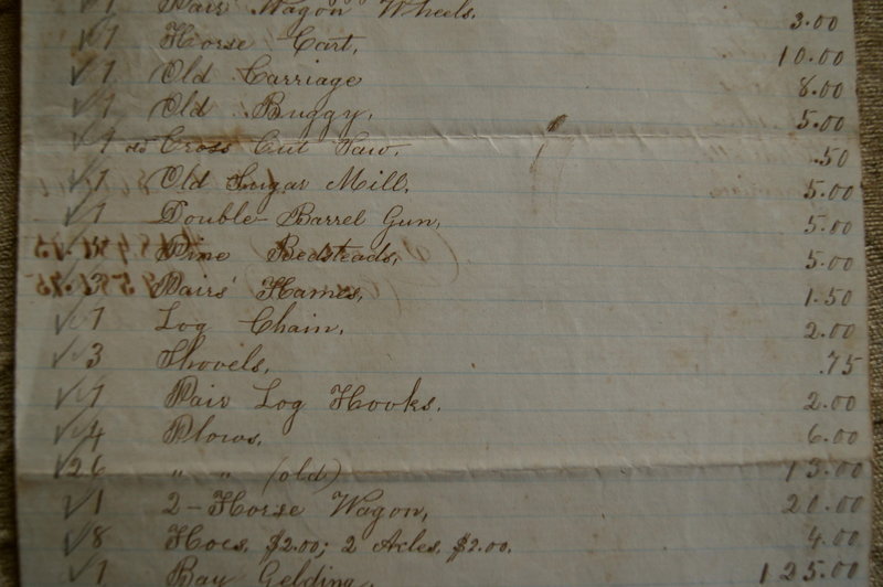 1865 Florida SLAVE Estate Document of Lewis Mattair Cotton Plantation