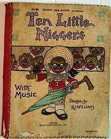 VERY RARE C1904 Deans Rag Book TEN LITTLE NIGGERS