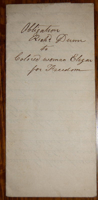 ExRARE1847 Slave Freedom Manumission Document Tennessee