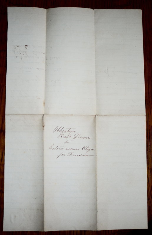 ExRARE1847 Slave Freedom Manumission Document Tennessee