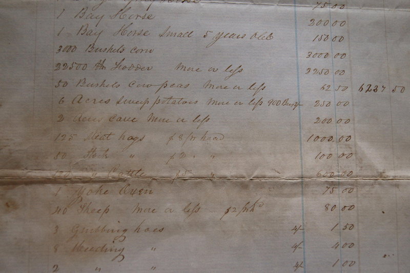 ExRARE 19thC Estate Document listing ENTIRE SLAVE FAMILIES by NAME
