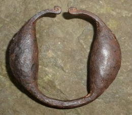 RARE Authentic 19thC SLAVE Trade Child Rattle Shackle Shackles