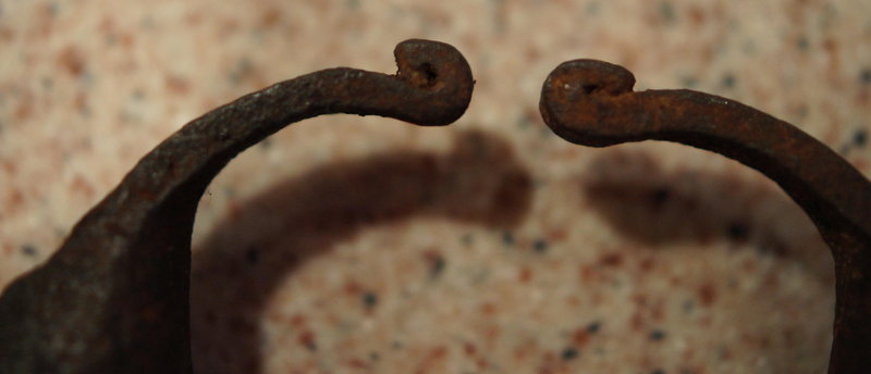 RARE Authentic 19thC SLAVE Trade Child Rattle Shackle Shackles