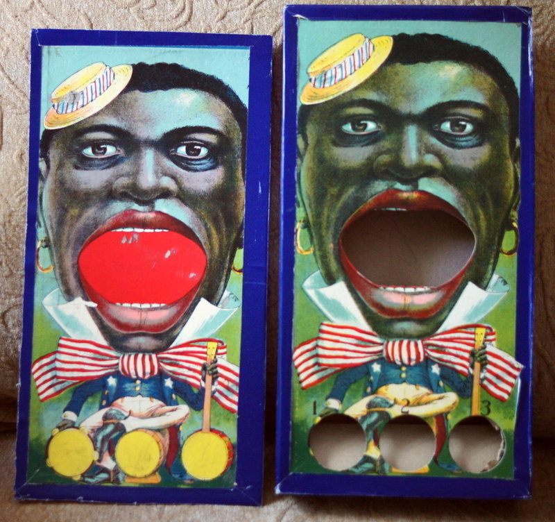 C1910 Milton Bradley JOLLY DARKIE Sambo Target Game