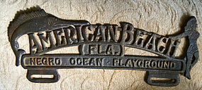 1930s AMERICAN BEACH Negro Ocean Playground Auto Sign