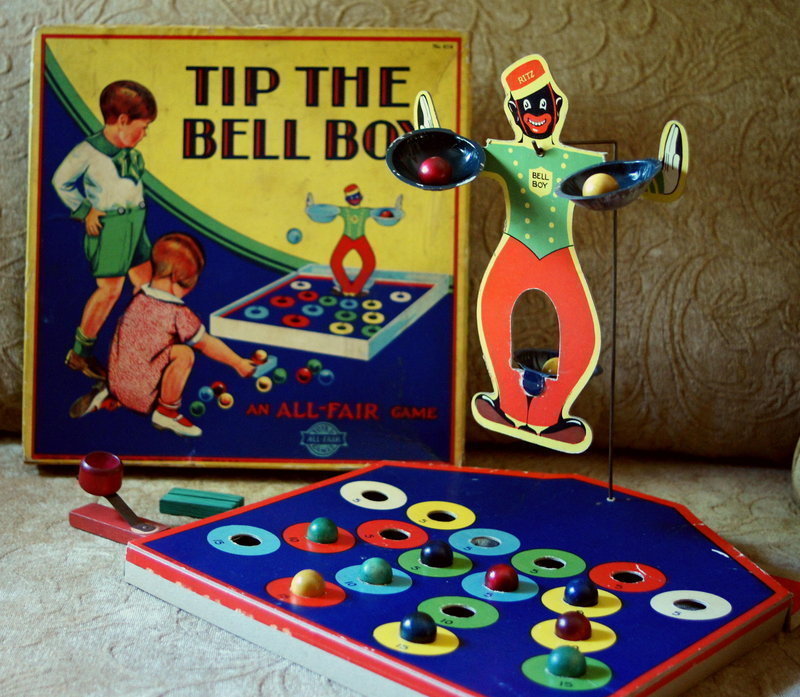 ExRARE 1929 All-Fair Dexterity Game TIP THE BELL BOY