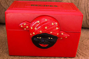 Black Memorabilia RED Aunt Jemima Fosta Recipe Box