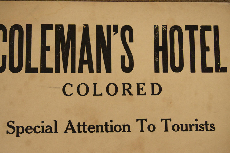 C1920s Black Americana Segregation COLORED HOTEL Sign