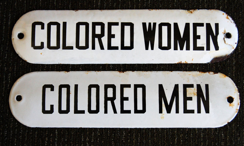 1940-50 Jim Crow Segregation Signs COLORED MEN WOMEN