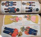 1924 UNCUT SET Aunt Jemima FAMILY of4 RAG Dolls Uncle Mose Wade Diana