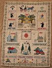 1930s Cross Stitch Needlework Sampler New York City NJ Family History