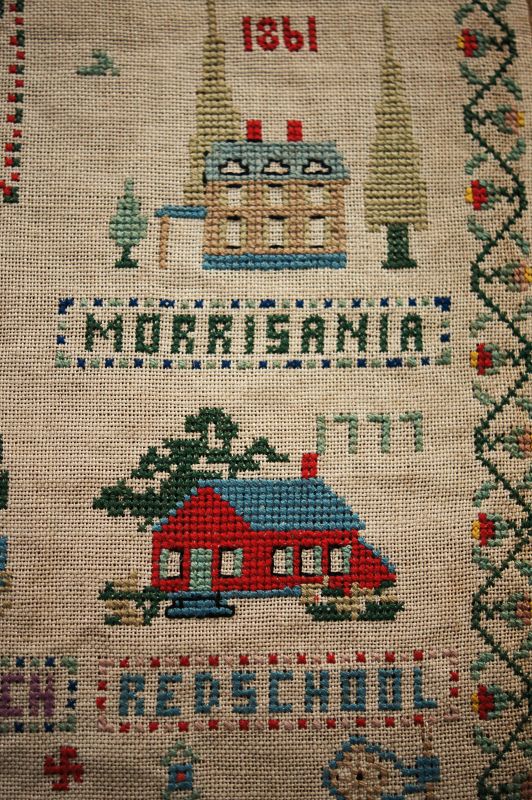 1930s Cross Stitch Needlework Sampler New York City NJ Family History