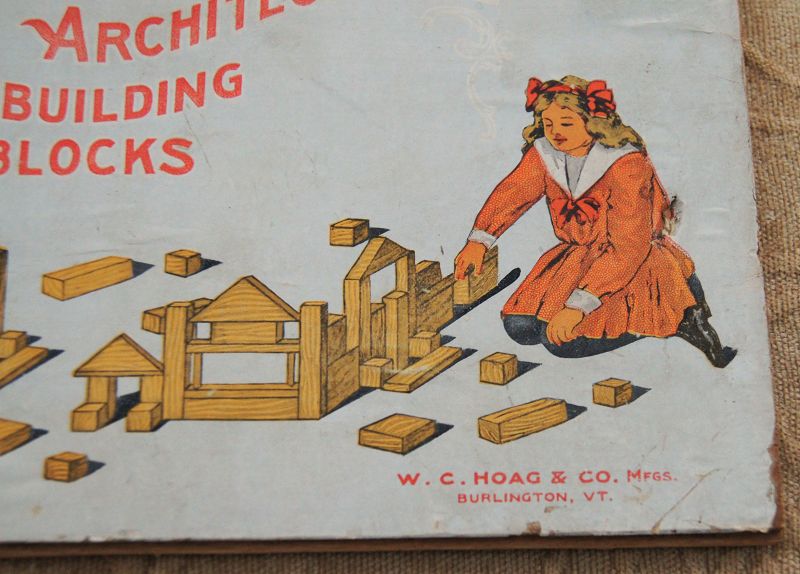 C1920s Burlington Vermont Champlain Architectural Wood Building Blocks