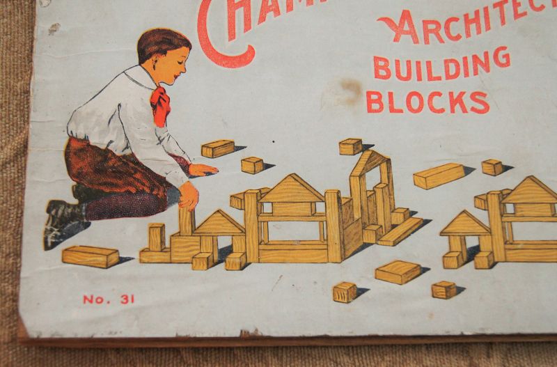 C1920s Burlington Vermont Champlain Architectural Wood Building Blocks