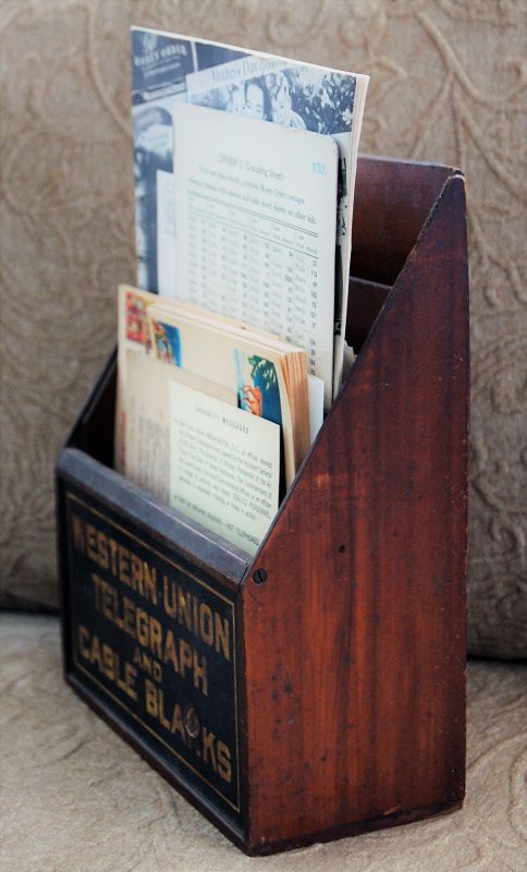 1920s Western Union Telegraph and Cable Advertising Pharmacy  Display