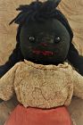 C1920 Vintage Black Memorabilia Folk Art Young Girl Stocking Rag Doll