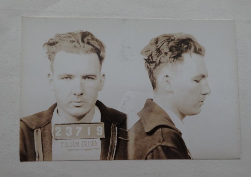 1941 California Folsom State Prison MugShot Photo Fingerprint Document